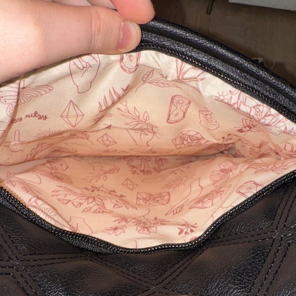 Itzy Ritzy Black Quilted Backpack with Gold Details - Picture 6 of 12